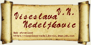 Višeslava Nedeljković vizit kartica